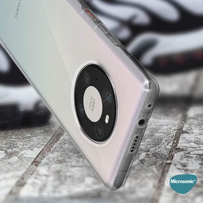 Microsonic Huawei Mate 40 Pro Kılıf Transparent Soft Beyaz