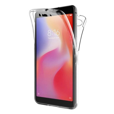 Microsonic Xiaomi Redmi 6 Kılıf Komple Gövde Koruyucu Silikon Şeffaf