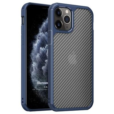 Microsonic Apple iPhone 11 Pro Max Kılıf Cast Carbon Lacivert