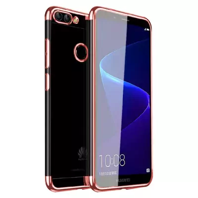 Microsonic Huawei P Smart Kılıf Skyfall Transparent Clear Rose Gold