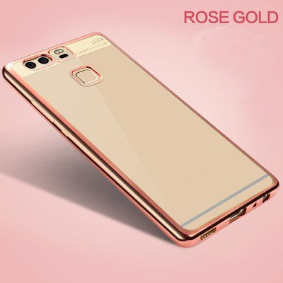 Microsonic Huawei P9 Kılıf Skyfall Transparent Clear Rose Gold