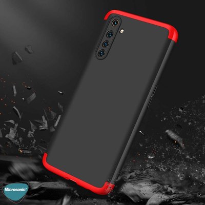 Microsonic Realme 6 Kılıf Double Dip 360 Protective AYS Siyah