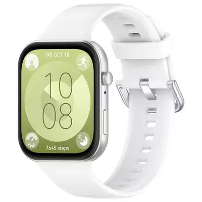 Microsonic Huawei Watch Fit 4 Kordon, Silicone Sport Band Beyaz