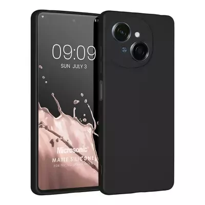 Microsonic Matte Silicone TECNO Spark Go 1 Kılıf Siyah