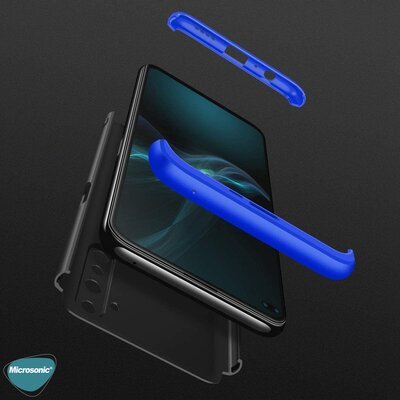 Microsonic Realme 6 Kılıf Double Dip 360 Protective AYS Siyah Kırmızı