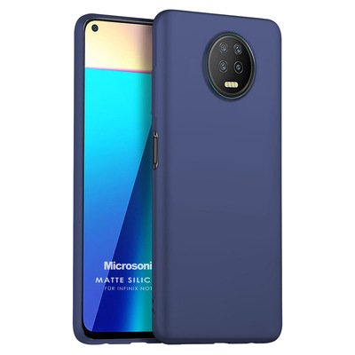 Microsonic Infinix Note 7 Kılıf Matte Silicone Lacivert