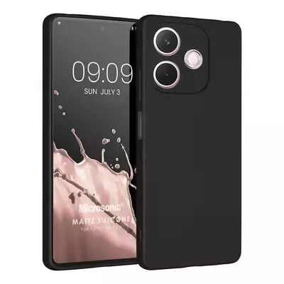 Microsonic Matte Silicone Oppo A5 Pro Kılıf Siyah