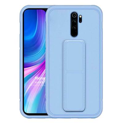 Microsonic Xiaomi Redmi Note 8 Pro Kılıf Hand Strap Mavi