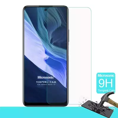 Microsonic Infinix Note 10 Tempered Glass Cam Ekran Koruyucu