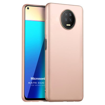 Microsonic Infinix Note 7 Kılıf Matte Silicone Gold