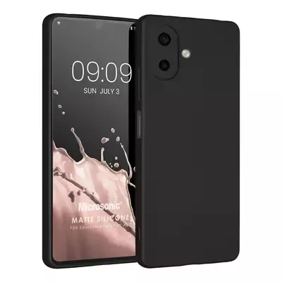 Microsonic Matte Silicone Samsung Galaxy A07 Kılıf Siyah