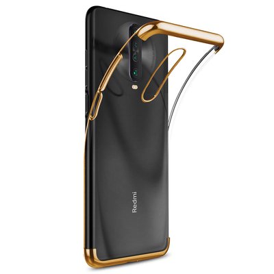 Microsonic Xiaomi Redmi K30 Kılıf Skyfall Transparent Clear Gold