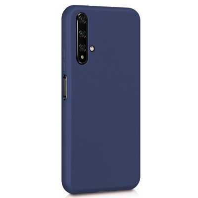 Microsonic Huawei Nova 5T Kılıf Matte Silicone Lacivert