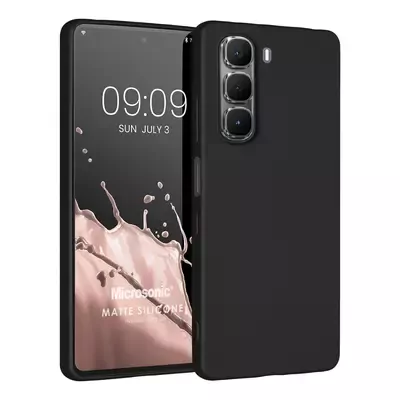 Microsonic Matte Silicone Infinix Hot 60 Kılıf Siyah