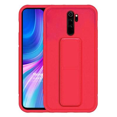 Microsonic Xiaomi Redmi Note 8 Pro Kılıf Hand Strap Kırmızı