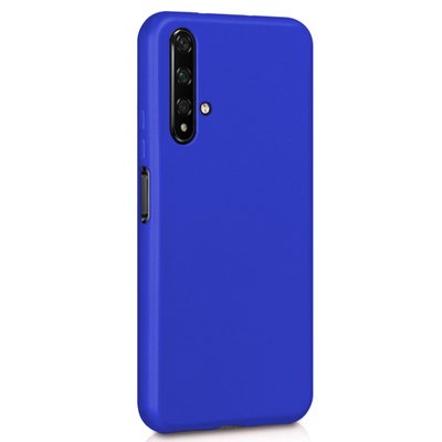 Microsonic Huawei Nova 5T Kılıf Matte Silicone Mavi