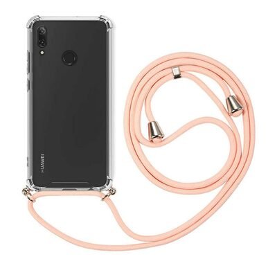 Microsonic Huawei P Smart 2019 Kılıf Neck Lanyard Rose Gold