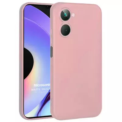 Microsonic Realme 10 4G Kılıf Matte Silicone Rose Gold