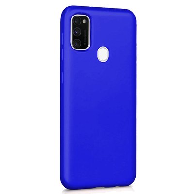 Microsonic Samsung Galaxy M30S Kılıf Matte Silicone Mavi