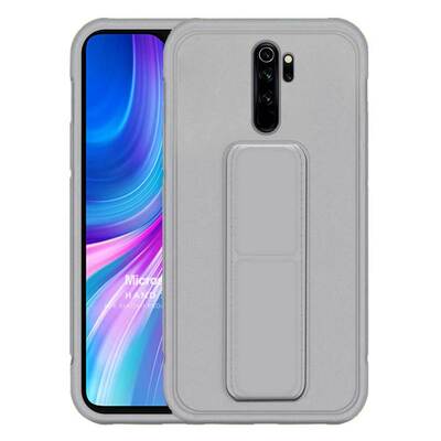 Microsonic Xiaomi Redmi Note 8 Pro Kılıf Hand Strap Gri