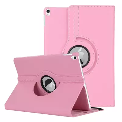 Microsonic iPad Pro 10.5 Kılıf 360 Dönerli Stand Deri Pembe