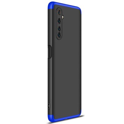 Microsonic Realme 6 Pro Kılıf Double Dip 360 Protective AYS Siyah Mavi