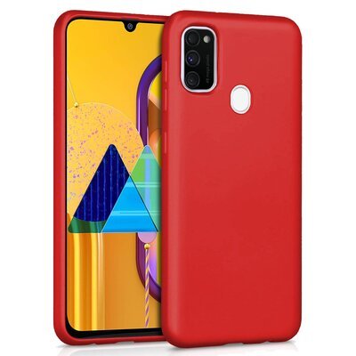 Microsonic Samsung Galaxy M30S Kılıf Matte Silicone Kırmızı