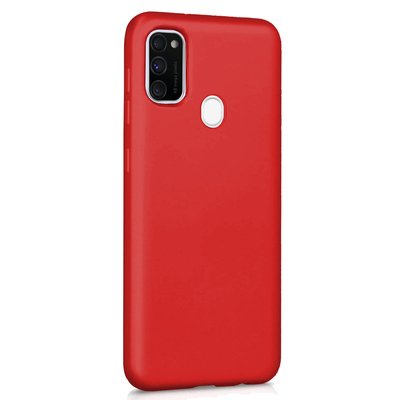 Microsonic Samsung Galaxy M30S Kılıf Matte Silicone Kırmızı