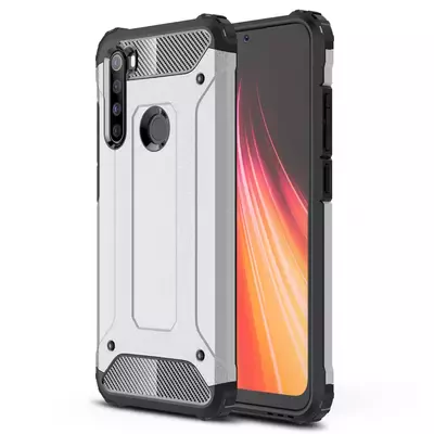 Microsonic Xiaomi Redmi Note 8T Kılıf Rugged Armor Gümüş