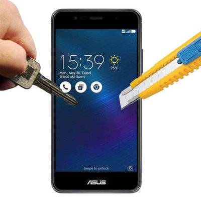 Microsonic Asus Zenfone 3 Max Kavisli Temperli Cam Ekran Koruyucu Film Siyah