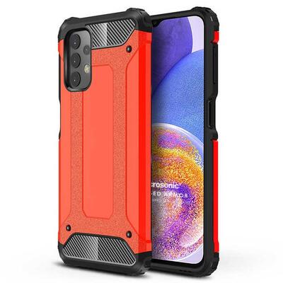 Microsonic Samsung Galaxy A23 Kılıf Rugged Armor Kırmızı