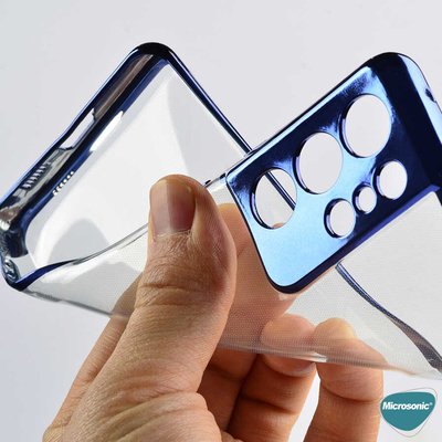 Microsonic Samsung Galaxy S21 Kılıf Skyfall Transparent Clear Kırmızı