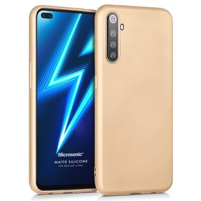 Microsonic Realme 6 Pro Kılıf Matte Silicone Gold