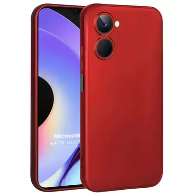 Microsonic Realme 10 4G Kılıf Matte Silicone Kırmızı