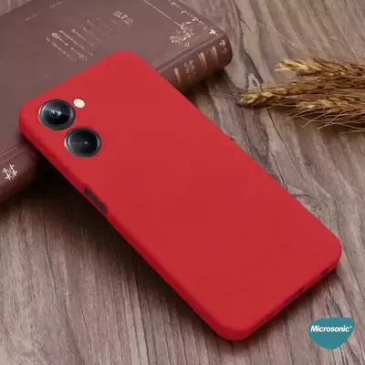 Microsonic Realme 10 4G Kılıf Matte Silicone Kırmızı