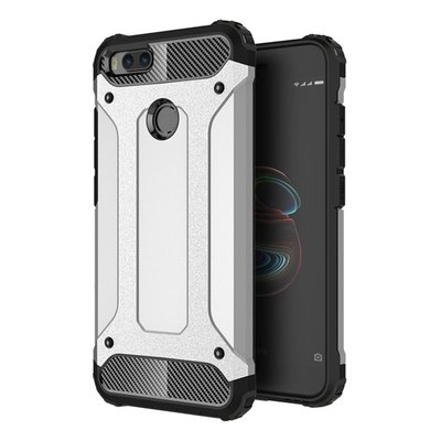 Microsonic Xiaomi Mi 5X Kılıf Rugged Armor Gümüş