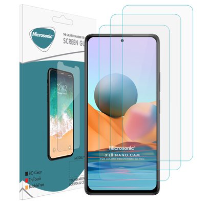 Microsonic Xiaomi Redmi Note 10 Pro Nano Ekran Koruyucu (3'lü Paket)