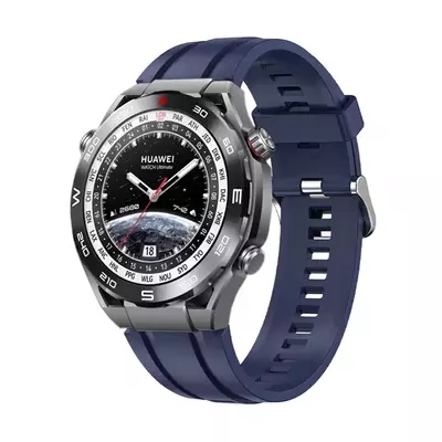 Microsonic Huawei Watch Ultimate Kordon, Silicone Sport Band Lacivert