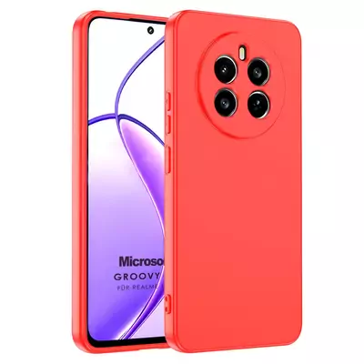 Microsonic Realme 12 4G Kılıf Groovy Soft Kırmızı