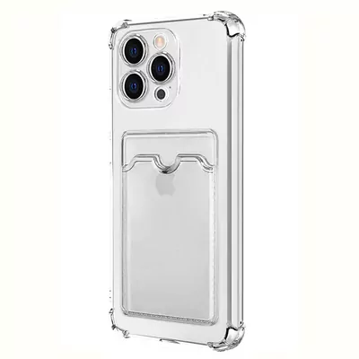 Microsonic Apple iPhone 15 Pro Card Slot Shock Kılıf Şeffaf