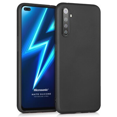 Microsonic Realme 6 Pro Kılıf Matte Silicone Siyah