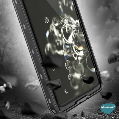 Microsonic Samsung Galaxy S21 Plus Kılıf Waterproof 360 Full Body Protective Siyah