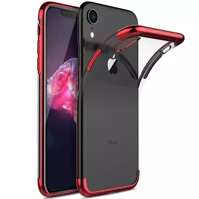 Microsonic Apple iPhone XR (6.1'') Kılıf Skyfall Transparent Clear Kırmızı