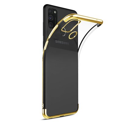 Microsonic Samsung Galaxy M30S Kılıf Skyfall Transparent Clear Gold