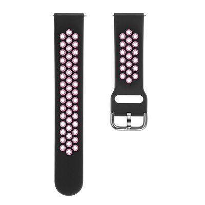 Microsonic Xiaomi Amaz Fit Verge Lite Rainbow Sport Band Kordon Siyah Pembe