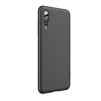 Microsonic Huawei P20 Kılıf Double Dip 360 Protective AYS Siyah