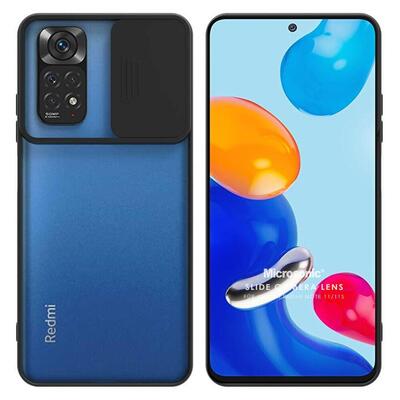 Microsonic Xiaomi Redmi Note 11S Kılıf Slide Camera Lens Protection Siyah