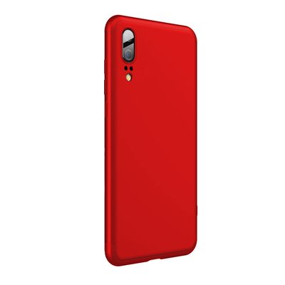 Microsonic Huawei P20 Kılıf Double Dip 360 Protective AYS Kırmızı