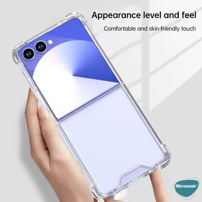 Microsonic Samsung Galaxy Z Flip 7 Kılıf Shock Absorbing Şeffaf