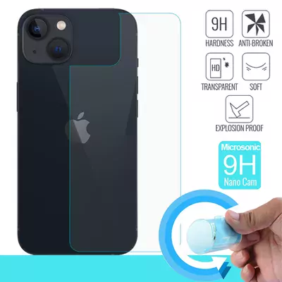 Microsonic Apple iPhone 13 Arka Nano Glass Cam Ekran Koruyucu